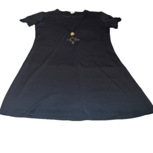 𝅺little black dress with built in jewelry sz. 6